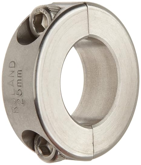 Ruland MSP-25-SS Two-Piece Clamping Shaft Collar, Stainless Steel, Metric, 25mm Bore, 45mm OD, 15mm Width