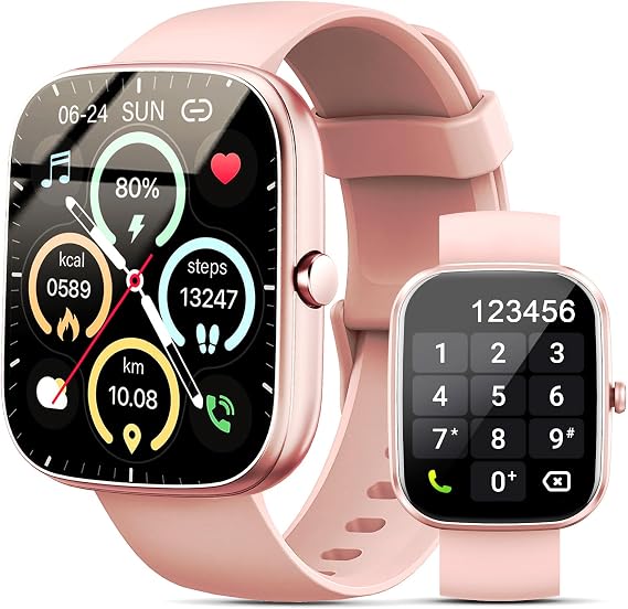 Fempoin Smart Watch, 1.96" HD SmartWatch, Touch Screen Answer/Make Call, IP68 Waterproof 100+ Sport Fitness Tracker, Activity Tracker with Sleep Monitor/SpO2/Heart Rate/Pedometer for Android iOS