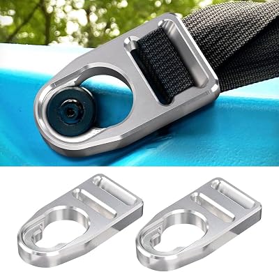 Canitu Strap Replacement Buckle Clip,Aluminum Machining Latches Seat Hooks Repair Kit for Lifetime or Emotion Style Button Type Seat Straps Repair Kit for Kayak Seat