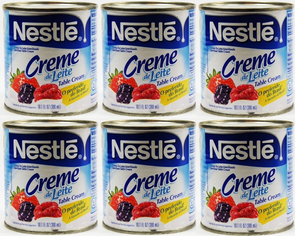 Nestlé Creme de Leite 300ml | Table Cream 10.1 Fl.Oz. Pack of 06