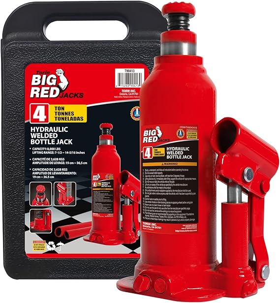 Torin T90413 Bottle Jack with Case - 4 Ton