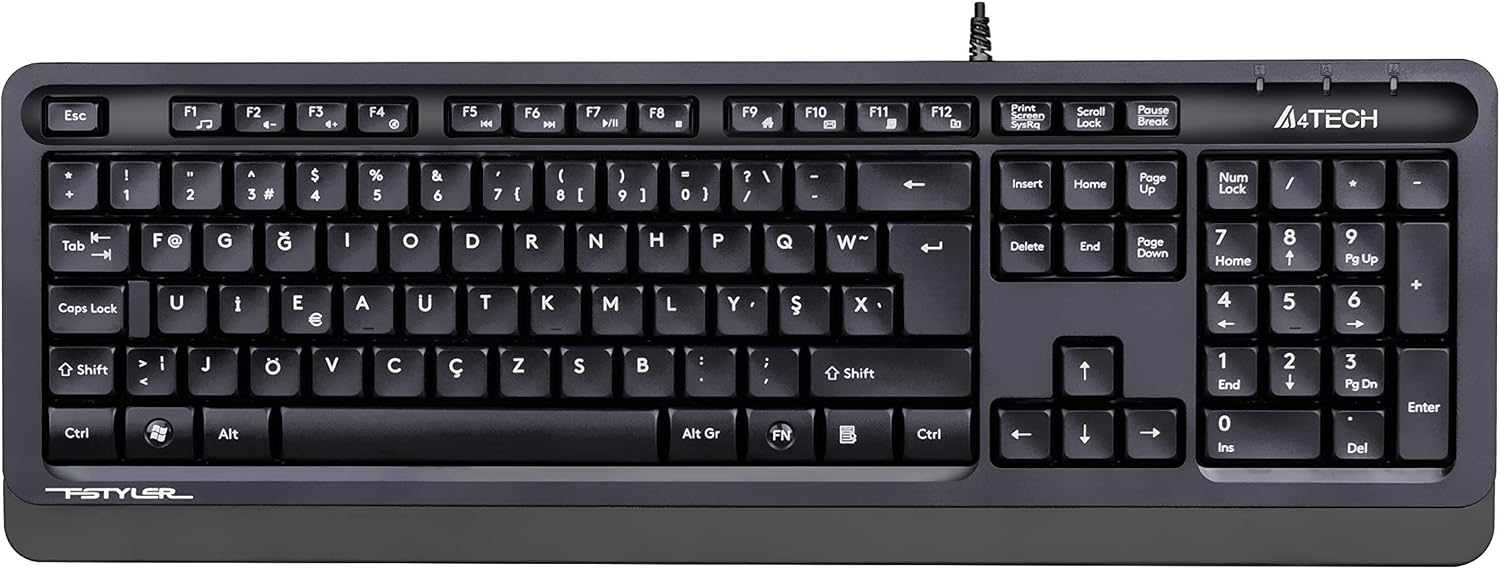 A4tech A4 TECH FK10 F USB Turkish FN-MULTIMEDIA BlackGrey Keyboard