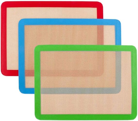 Silicone Baking Mat,NonStick Baking Mats (x3) Non-Slip Washable Reusable Heat Resistant, Non-Toxic, Flexible, Non-Stick, Easy to Clean Baking Sheet(16.5"x11")