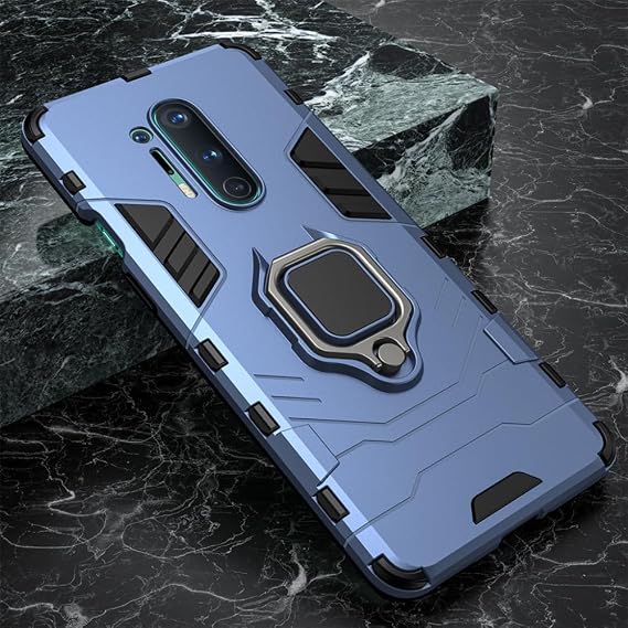 Shockproof Armor Case for Oneplus 8 Pro Stand Car Ring Magnetic Back Phone Cover for Oneplus 8 Pro 7 Pro 6T 7T Pro 7T,Blue,for Oneplus 6T