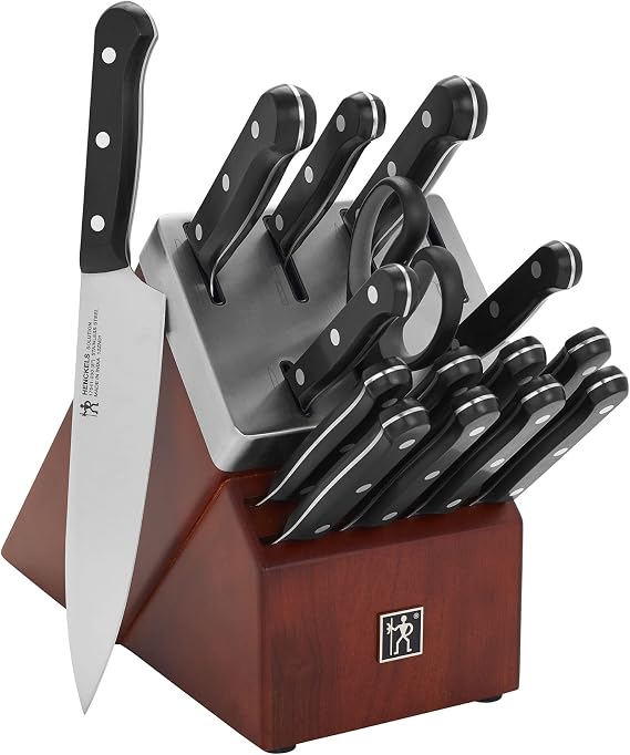 HENCKELS Solution Razor-Sharp 16-Piece Knife Set, German Engineered Informed by over 100 Years of Mastery