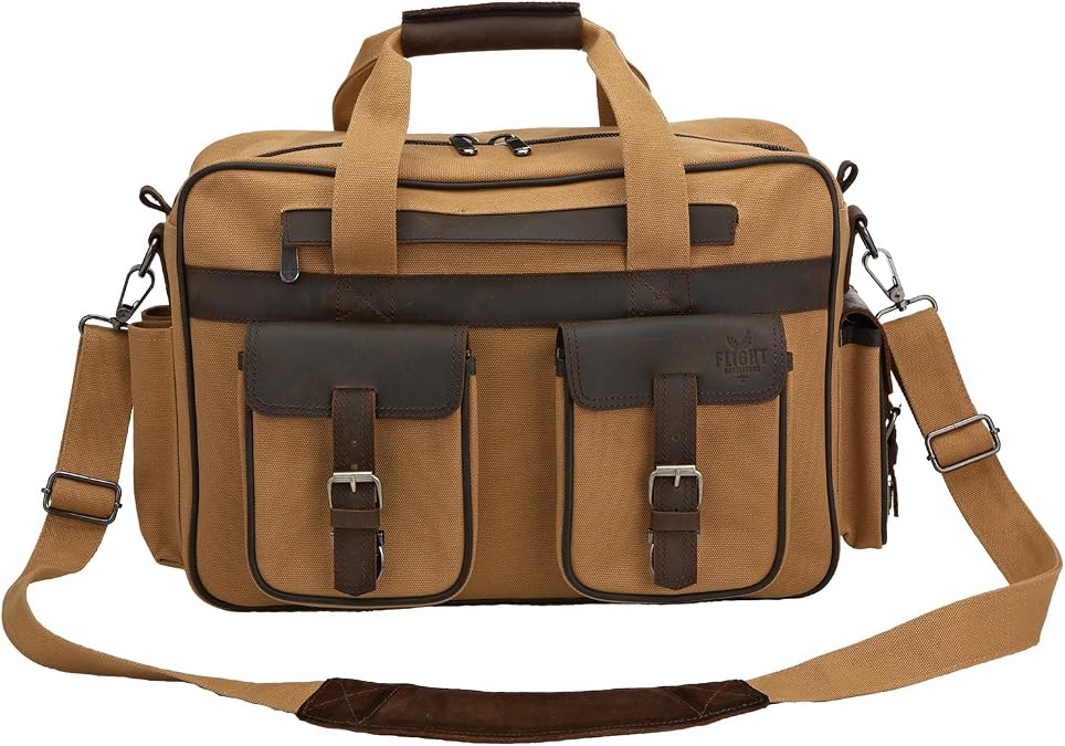 Flight Outfitters Bush Pilot Folio Flight Bag | Padded Shoulder Strap, Radio Pocket, Fuel Tester Holder, Laptop Tablet Sleeve