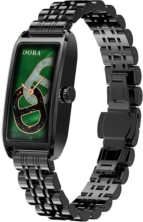 Smart Watch for Women Ladies Fitness Watch Heart Rate Monitor Sleep Tracker Sport Modes Pedometer Call Notification Music & Camera Control Elegant Smartwatch for Android iOS Phones (Black)