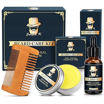 Dad Gifts Fathers Day, Beard Kit w/Beard Oil, Balm, Comb, Mens Daily Grooming & Care, Moisturize & Soften Facial Hair, Dad Day Gifts from Daughter Wife Son, Birthday Gifts for Husband Boyfriend Son