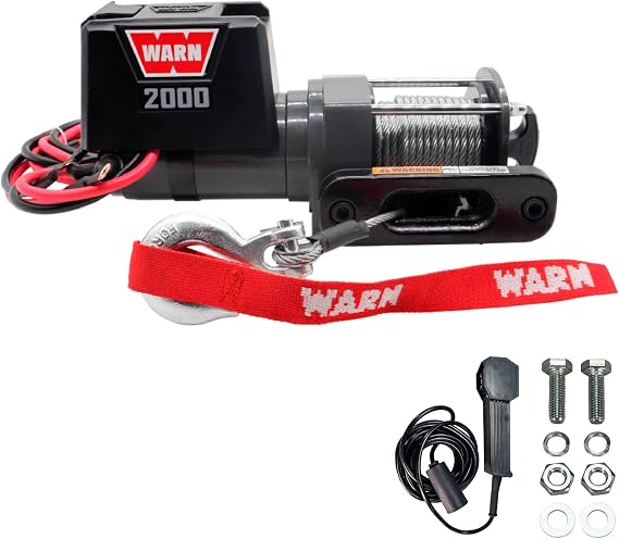 WARN DC Series 12V Electric Winch with 2000 lb Pulling Capacity - 92000