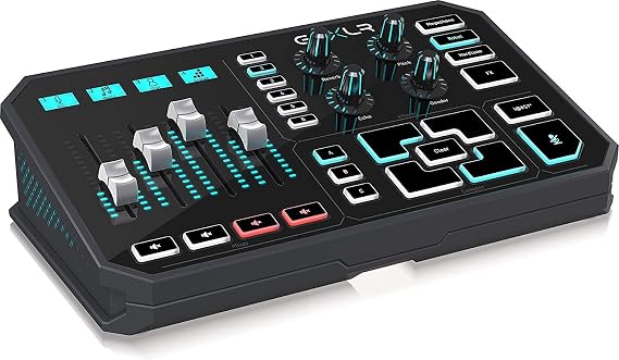 TC-Helicon GoXLR Revolutionary Online Broadcaster Platform with 4-Channel Mixer, Motorized Faders, Sound Board and Vocal Effects, Officially Supported on Windows