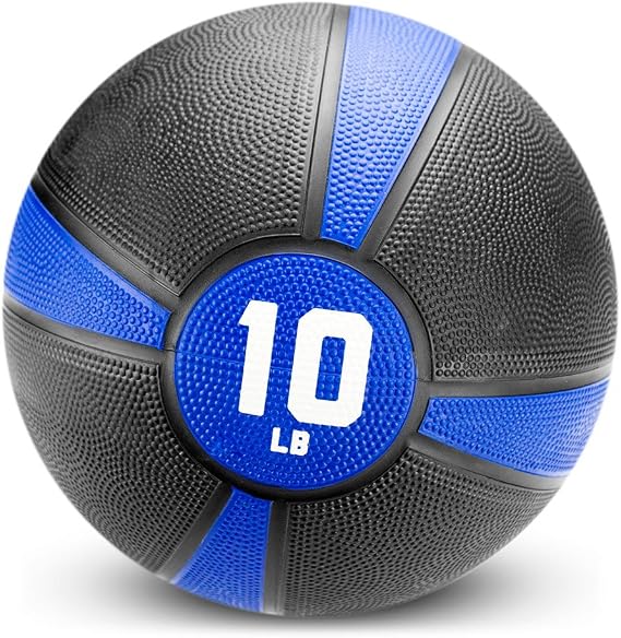 Heavy Duty Tuff Grip Rubber Medicine Ball (10 LB)