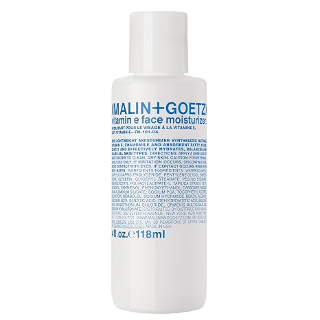 MALIN+GOETZ Vitamin E Face Moisturizer | Lightweight Hydrating Daily Face Cream Balancing All Skin Types | Fragrance-Free, Vegan | 4 Fl Oz & 8.5 Fl Oz