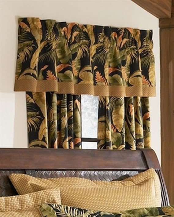 Thomasville La Selva Black Lined Tailored Valance