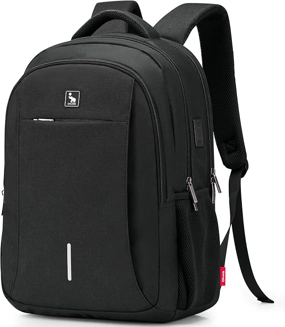 OIWAS Travel Laptop Backpack, 17 Inch Laptop Backpack for Men, Black