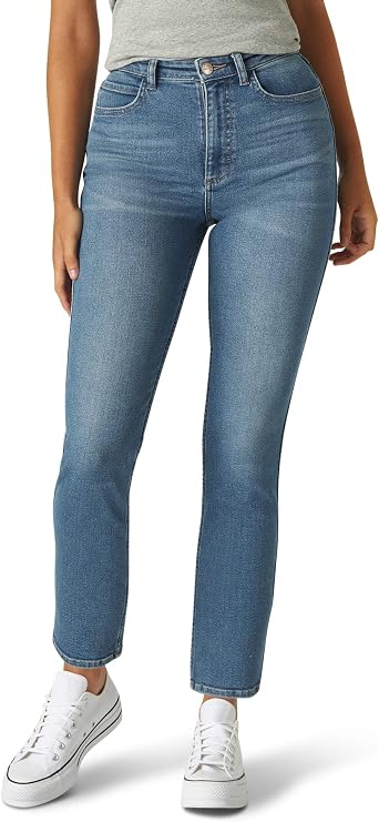 Lee Womens Relaxed Fit Straight Leg Ankle Jean