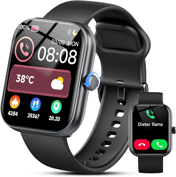 Smart Watch for Women Men, Alexa Built-in, Smartwatch for iPhone & Android Bluetooth Call, 1.91" HD Fitness Tracker with Heart Rate/SpO2/Sleep Monitor, IP68 Waterproof, Fitness Watch 100+ Sports Modes