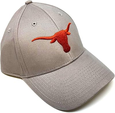 OC Sports Texas University Hat Classic MVP Embroidered Logo Adjustable Cap Gray, One Size