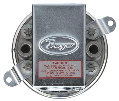 Dwyer Compact Low Differential Pressure Switch, 1910-5, 1.4-5.5 w.c.