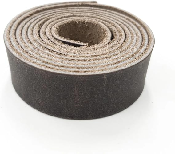 The Leather Guy Oil Tanned Summits Edge Leather for Craft 1" Wide x 54" Length Strap 4-6 oz (Light Brown)