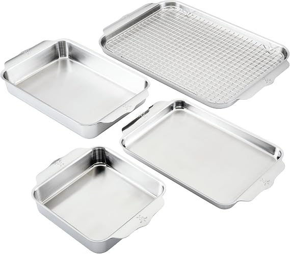 Hestan Provisions OvenBond 5-Piece Tri-ply Stainless Steel Ovenware Baking Sheet Set