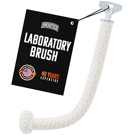 Brushtech Laboratory Glassware Brush Foam Cleaning Tool for Beakers, Flasks & Test Tubes Non-Absorbent, Non-Scratch Brush for Glass & Plastic Lab Equipment Long-Lasting Cleaning Accessory