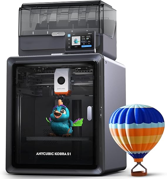 Anycubic Kobra S1 Combo 3D Printer, 4 Stunning Multicolor with ACE PRO