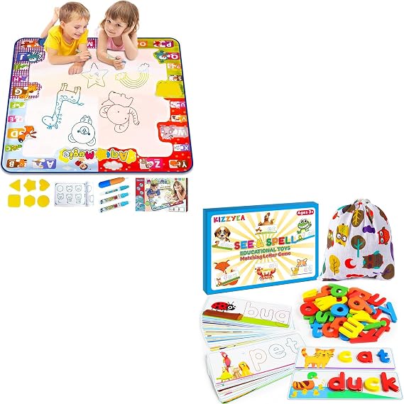 KIZZYEA Water Doodle Mat & Learning Educational Toys