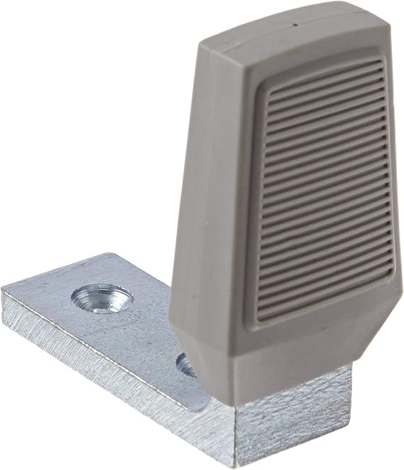 Rockwood 486.2C Steel Angle Door Stop, #12 x 1-1/2" FH SMS Fastener with Plastic Anchor, 1" Base Width x 2-1/2" Base Length, 2-5/8" Height, Zinc Plated Finish