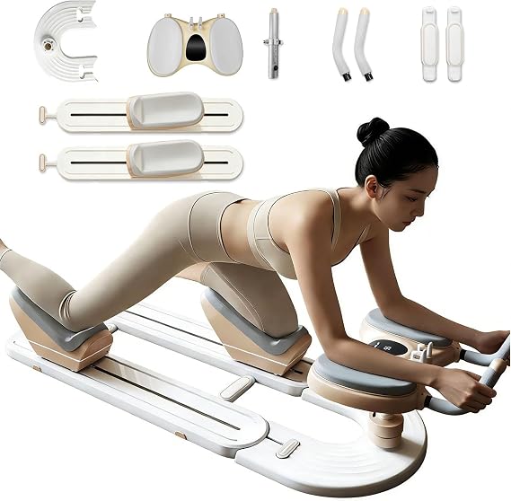 Spine Twist & Stretch Trainer,Crawling training machine,for Waist Toning, Leg Stretching & Core Activation,3-Level Height Adjustable,220LB Capacity