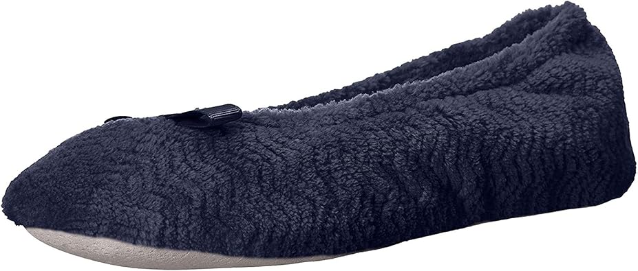 Isotoner Womens Chevron Non-Slip Ballerina Slipper