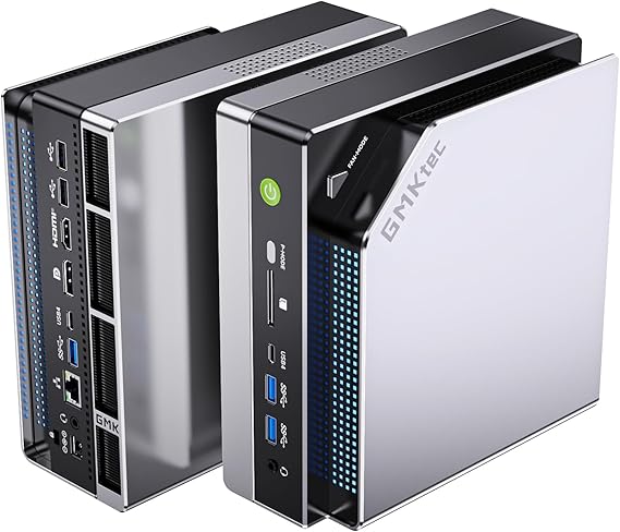 GMKtec EVO-X2 AI Mini PC AMD Ryzen Al Max+ 395 (5.1GHz'e kadar) Mini Oyun Bilgisayarları, 128GB LPDDR5X 8000MHz (16GB* 8) 2TB PCIe 4.0 SSD, Dört Ekran 8K Ekran, WiFi 7 ve USB4, SD Kart Okuyucu 4.0