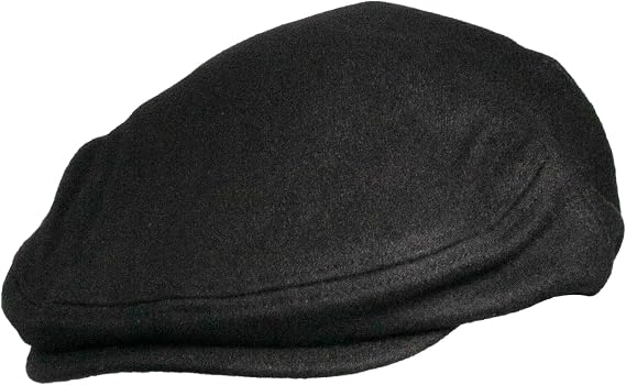 Grey Herringbone Flat Cap by Levine