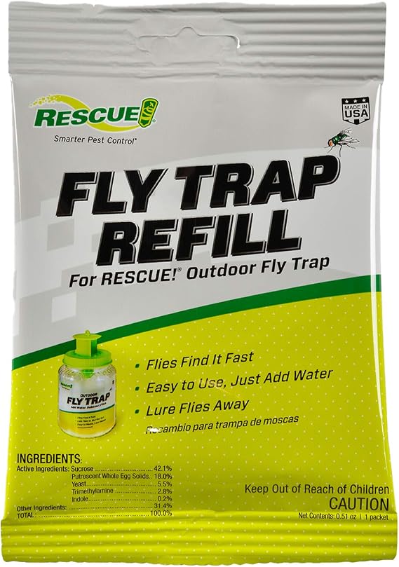 RESCUE! Reusable Fly Trap Bait Refill Outdoor Use