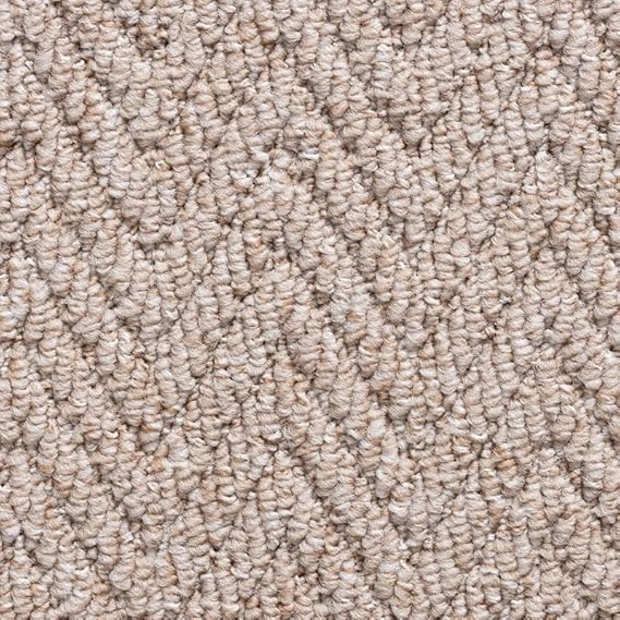 Tuda Carpets | Havana Herringbone 6mm Pile Budget Carpet with Felt Backing, 8.4mm Total Height | Dark Beige (5114) - 4m x 3.5m (13ft1" x 11ft5")
