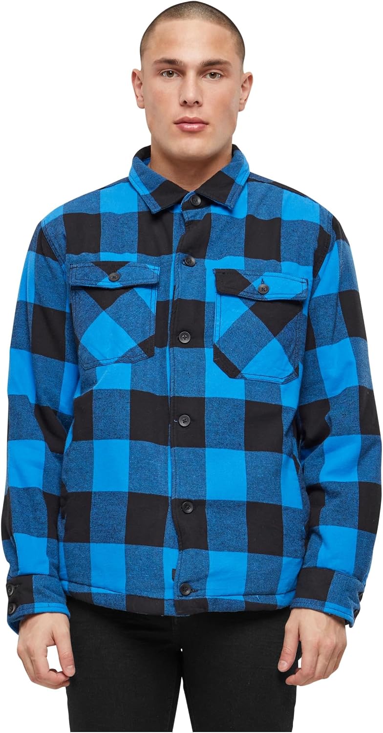 Brandit - Lined Lumberjack Jacket, black and dark blue