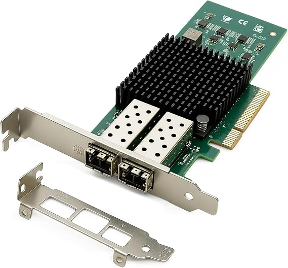 10G NIC for Intel X520-DA2, Dual SFP+ Port 10Gbe Card, PCIe 2.0 x8, Compare to E10G42BTDA, for Windows Server/Linux/ESXi, Low Profile Bracket