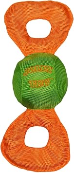 Jolly Pets Jolly Tug Dog Tug and Squeak Toy, Medium (Assorted Colors)