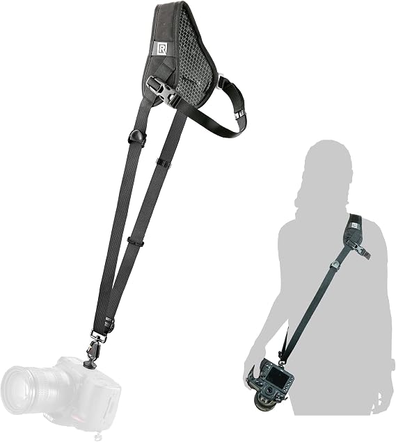 BLACKRAPID 020650 Quick Shooting Strap for SLR Cameras Curved Breathe Wide Pad Less Burden Camera Strap Diagonal Strap
