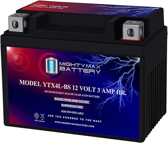 Mighty Max Battery YTX4L-BS Replacement for Coolster 110CC GK-6110A