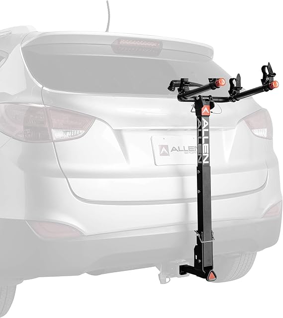 Allen Sports Deluxe Quick Install 2-Bike Hitch Rack, Model 1520RR, Black