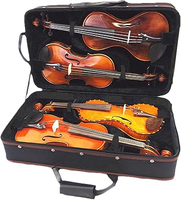 Pro Wooden 4 Pieces 44 Quodriple Violin Case