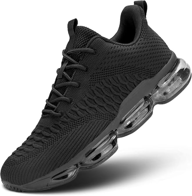 Pozvnn Mens Air Cushion Running Shoes Fashion Casual Walking Tennis Sneakers Non Slip Breathable Trail Sport Gym