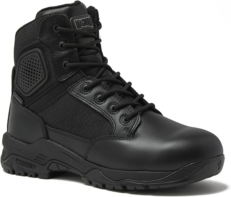 Magnum - Strike Force 6" Side Zipper Tactical Boots - Designed for Police, EMS, Security, Military, Hunting & Motorcycle w/ Slip Resistant Michelin Outsole, Replaceable M.P.A.C.T Instant Comfort Insole
