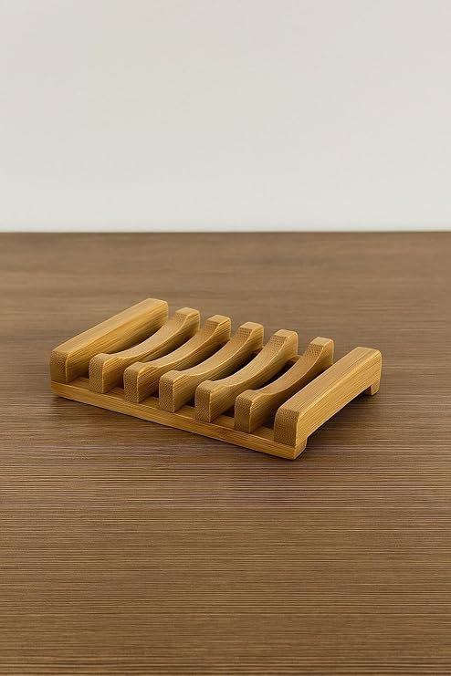 Bambu Sabun Standı, Bambu Sabunluk, Bambu Sabun Kutusu Bej
