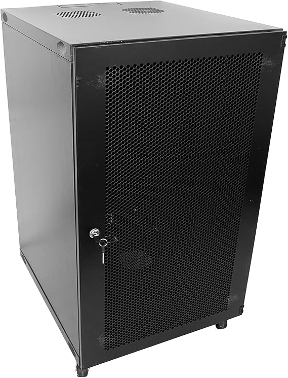 18U Wall Mount Network Server Cabinet Rack Enclosure Glass Door Lock(18U)