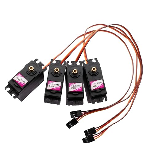 4pcs MG-996 Servo Motor Metal Gear Torque Digital Motor Kit for RC Airplane Model Car Helicopter Robot Diving Equipment Smart Camera Racing Model