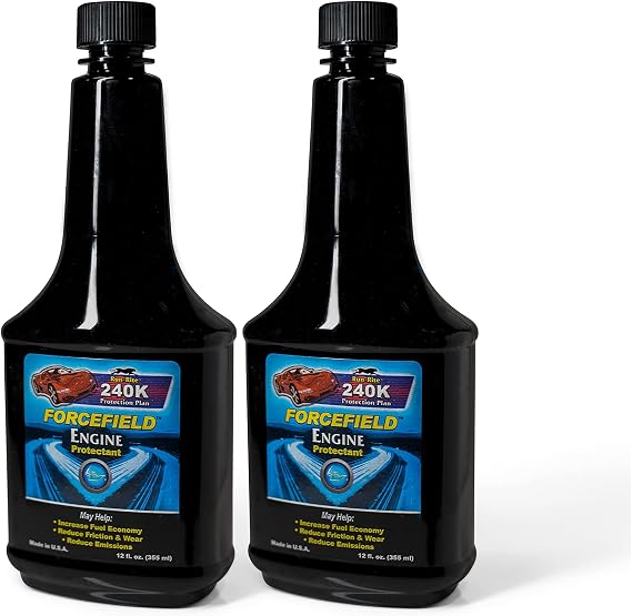 Forcefield Engine Protectant - Synthetic Engine Treatment for Gas, Diesel & Alternative Fuel Vehicles - Enhances Performance & Lubrication - Oil & Fuel Restoration Additive - 2 Pack (355 ml)