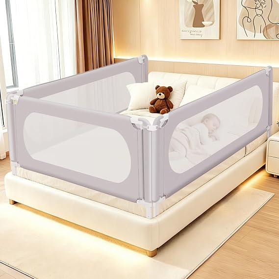 Bed Rail for Toddlers,Baby Bedrail Guard with Height Adjustable, Thickened & Reinforced Child Safety Side Railing Guards,Safety Bed Rail for King Size Bed 78.7 Inch