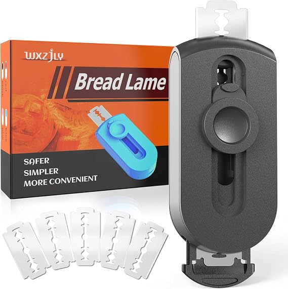Dough Scoring Bread Lame for Sourdough Baking, Sturdy Tool with Built-in Blade Storage & Key Lock, Secure Push-Pull, Extractable & Magnetic, Professional Bakers Essential