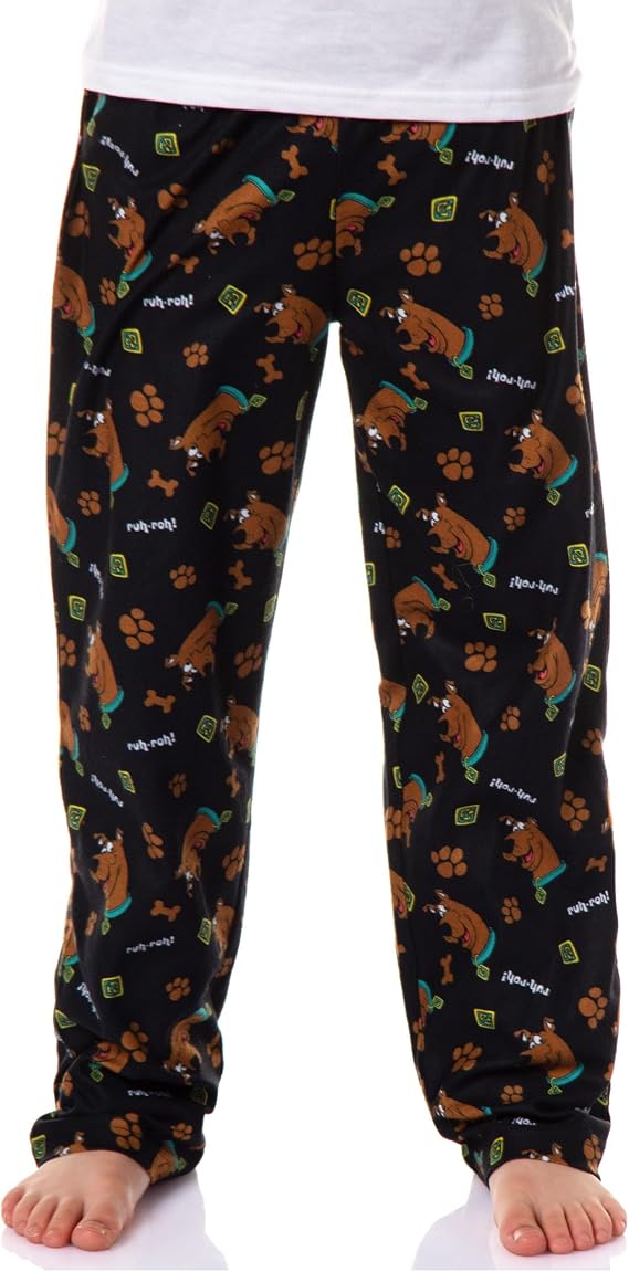 INTIMO Scooby Doo Boys Pjs Ruh-Roh Snacks All Over Print Lounge Sleepwear Pajama Pants